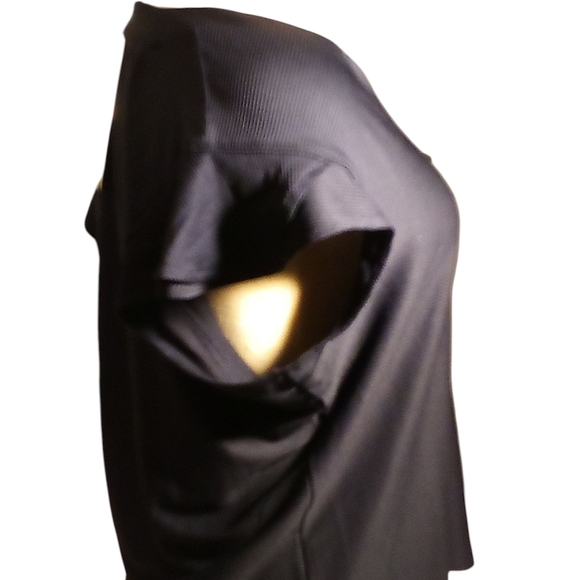 RBX - Flutter Sleeve, Split neck,  UPF 50+, Ribbed Women's Large Navy Blue Top - Picture 7 of 15